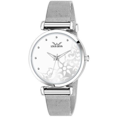 LOUIS DEVIN Women's Analog Wrist Watch with Stainless Steel Chain | LD-L157