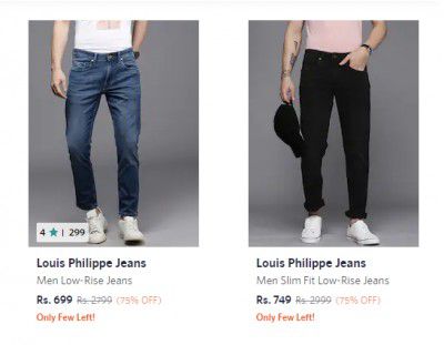 Louis Philippe Jeans at flat 75% off