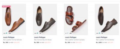 Louis Philippe Men's Footwear at Flat 80% off