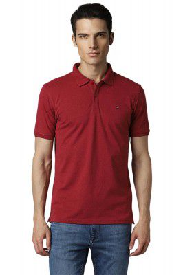 Louis Philippe Men's Solid Slim Fit T-Shirt