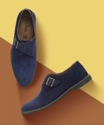 LOUIS STITCH  Stylish Comfortable Shoe Monk Strap For Men Casuals For Men  (Blue , 6)