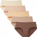 LOURYN KOULYN® Women Soft Cotton Hipster Ladies Plain Bright Panty/Innerwear Inner Elastic Underwear Combo Pack 5 (Colour May Very)...