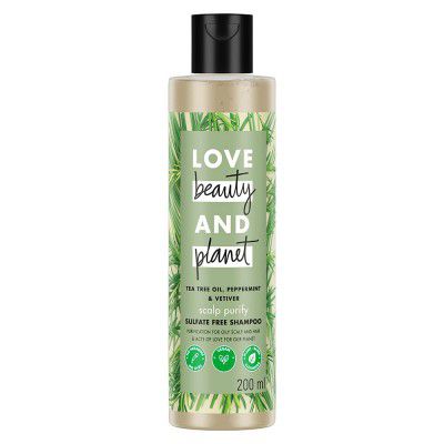 Love Beauty & Planet Tea Tree | Peppermint & Vetiver Sulfate Free Purifying Shampoo | 200ml