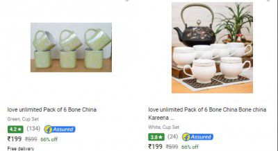 Love Unlimited Cups & Saucers Starts ₹199