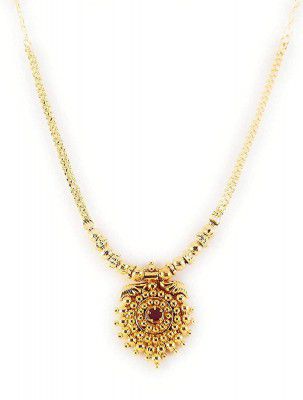LOVELY DREAMS 1 Gram Micro Gold Plated Traditional Trendy South Indian Fashion Jewellery Stylish Ruby Emrald Stone Necklace for Women & Girls(NEC-8002)