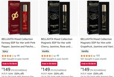 Lowest Price Ever | Bella Vita Mood Enhancing Perfume @149.