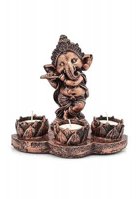 LR Kayat Lord Ganesha Idols Tea Light Holder for Home Decor showpiece Decoration Items|Ganesha Statue