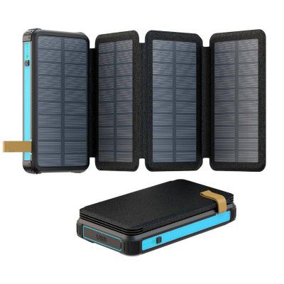 LRSA Solar Power Bank, 20000mAh, Foldable Multiple Solar Panels