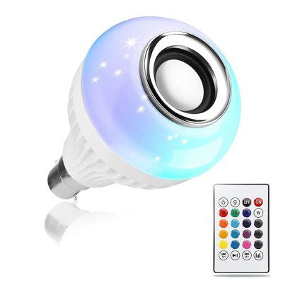 LSARI e26 LED Bulb with Bluetooth Speaker Music Light Lamp with Remote Control- RGB
