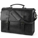 Lubardy Messenger Bag for men 15.6"  Waterproof PU Leather Soulder Bag Retro, Black...
