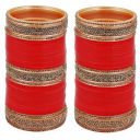 Lucky Jewellery Bridal Bangle Set For Women (693-M1C1-741-R)...