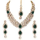 Lucky Jewellery Light Green Non-Precious Metal Jewellery Set for Women (2475-L1ZS-KD124-LG)...
