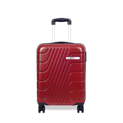 Luggero- Eternal Light-Weight & Durable Polycarbonate Chilli RED Unisex Hard Luggage| Medium - 65cm|8 Smooth Spinner TPV Wheels,Outer Combi Lock | Single Zip, Inner Zip, Service Zip| Trolley Bag