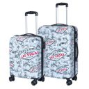 Luggero - Film Classic Light-Weight & Durable Polycarbonate Vegas Unisex Hard Luggage | Set of 2 (M+S)...