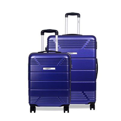 Luggero - Star Light-Weight & Durable Polycarbonate MT Purple Unisex Hard Luggage|Set of 2 (L+S)|8 Smooth Spinner TPV Wheels| Outer Combi Lock | Trolley Bag