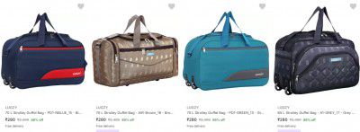 Lugzy Duffel Bags Upto 88% Off | Starts At Rs 281