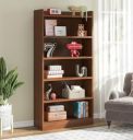 Lukzer Engineered Wood 6 Tier Bookcase Open Book Shelf Storage Cabinet (MR-007 / Brown Oak / 136 x 24 x 71cm) DIY(Do It Yourself)...