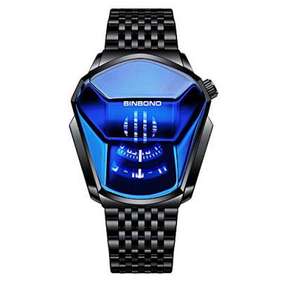 Luminex Commerce Men Luxury Fashion Quartz Waterproof Square Wrist Watch - Black
