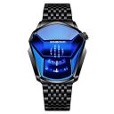 Luminex Commerce Men Luxury Fashion Quartz Waterproof Square Wrist Watch - Black...