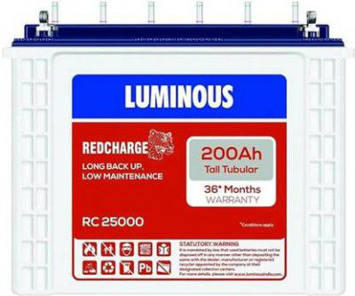 LUMINOUS Red charge RC25000 long Backup Tubular Inverter Battery  (200Ah)