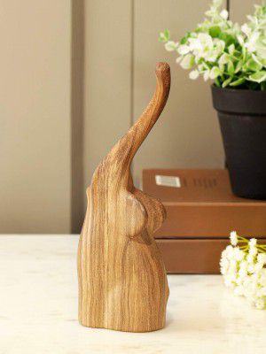 Luna Ceramic Figurine in Brown Colour by Living Essence