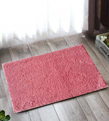 Lushomes By Pink Polyester Max Absorbant Bath Mats 18 x 12 inches,