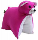 Lushomes Charming Pink Teddy Cushion (Size: 35x28 cms)...