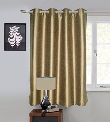 Lushomes Curtain 5 Feet, Curtains with Lining, Brown, Curtains & Drapes, parda, Urban Space Curtains, Curtains for Living Room (Single Pc, 54 x 60 inches)