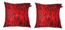 LUSHOMES Red Tiger Skin Printed Cushion Covers (Pack of 2)...