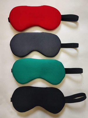 Lushomes Sleep Eye Mask-Updated Design Light Blocking Sleep Mask Soft and Comfortable Night Eye Mask (Pack OF 4)