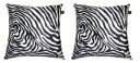 LUSHOMES White Zebra Skin Printed Cushion Covers (Pack of 2)...