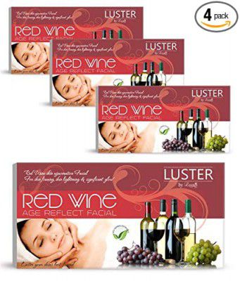 Luster Red Wine Facial Kit 115g (Pack of 4)