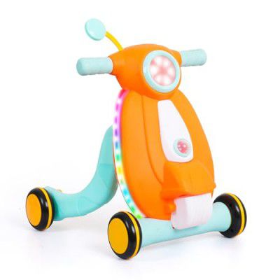 Luusa Pro Kids Tiny Steps Baby Walker | Toddler Walker with Lights, Music, and Ball Game | 2-in-1 Interactive Activity Walker Reda | Proudly Made in India