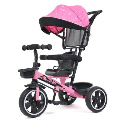 Luusa® TFT Hyper 500 PRO Canopy Plug N Play Tricycle/Baby Tricycle (Pink)