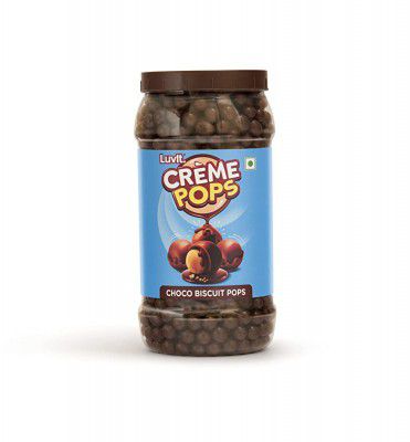 LuvIt Crème Pops | Choco Coated Pops With Crunchy Biscuit Centre | Munchies Baking & Cake Decoration | Pack of 1 - 800g