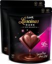 LuvIt Luscious Love Delights-Heart Shaped Dark Chocolate|Valentines Gift Bars  (2 x 180 g)...
