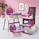 LuvLap 4 in 1 Convertible Baby High Chair with footrest & booster seat for Baby Feeding (Purple)...