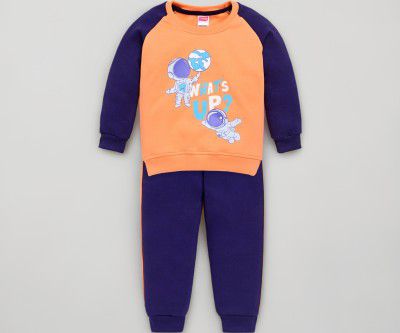 LuvLap Baby Boys Full Sleeve Sweatshirt & Pyjama Set Pack of 1