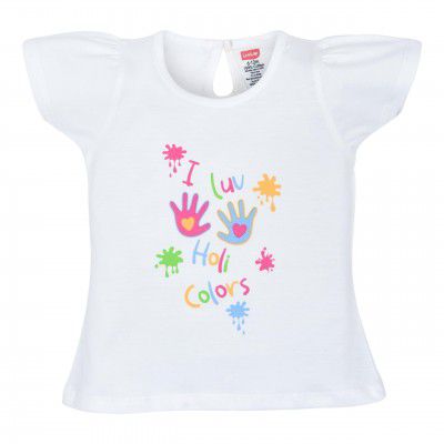 LuvLap Baby Half Sleeve Girls Top-Holi