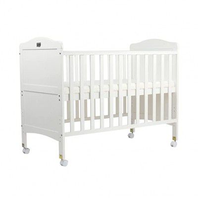 Luvlap Cot C-65 Wooden Baby Cot / Crib Sofa Bed for Kids with Mattress for Babies, 3 Level height adjustment (Grey)