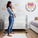 LuvLap Cot C-75 Wooden Baby Cot / Crib Sofa Bed for Kids with Mattress for Babies, Made of New Zealand Pine Wood, 3 Level height adjustment (Grey, White)...