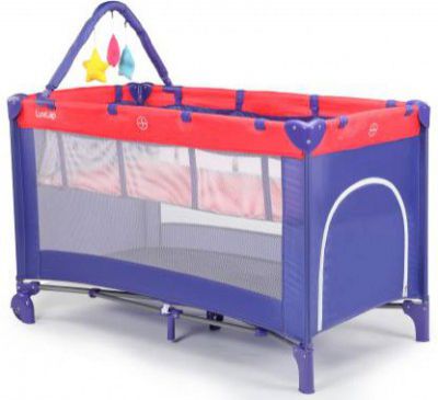 LuvLap Elegant Baby Playpen Playard for Kids/Toddlers, Folding Baby Bed Cum Cot / Convertible Crib Bassinet  (Blue)