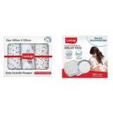 LuvLap Muslin Swaddle Stars White & LuvLap Ultra Thin Disposable Breast Pads, Super Absorbent, Discreet Fit, Pack of 24 (White)...