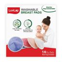 LuvLap Natural Bamboo Washable Nursing Breast Pads 14Pc...