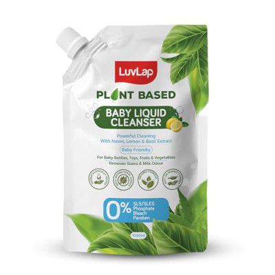 Luvlap Plant Based Liquid Cleanser, Refill pack- 1000ml