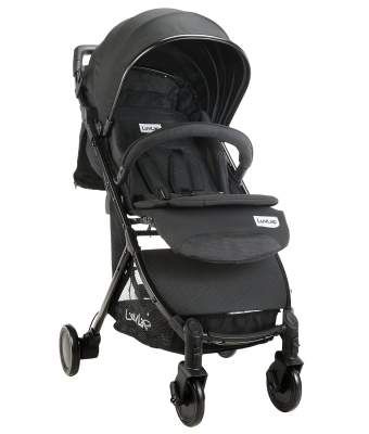 LuvLap Spark Stroller/Pram, Easy Folding with Stand Alone | Kids, 0-3 Years (Black)