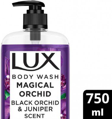 LUX Body Wash, XL Pump, Fragrant Skin Black Orchid Scent & Juniper Oil (750 ml)