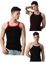 Lux Classic Gym Vest for Men | 100% Cotton Sleeveless Lux Sports Vest | Stylish & Comfortable Activewear for Workout, Training & Casual Wear Pack of 3 (Color May Vary)...