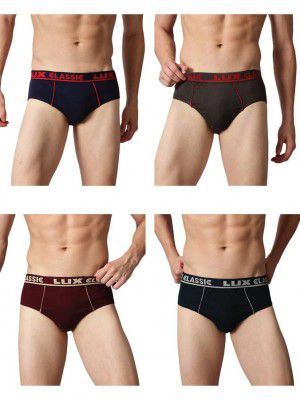 Lux Classic Men’s Brief - Value  Pack of 4 (Color May Vary)