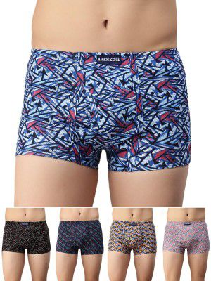 Lux Cozi Men's Assorted Inner Elastic Semi Long Printed Trunk | Printed Mini Trunk for Men